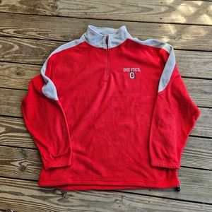 Ohio Sate ProEdge Red and Gray Unisex Quarter-Zip Pullover Embroidered Logo XL
